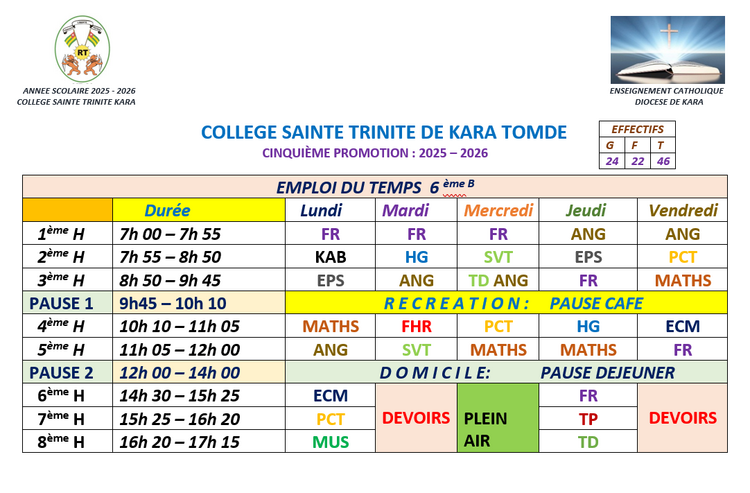 Rentrée 2025-2026