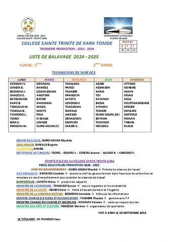 2024-2025 Comite Classe 5e
